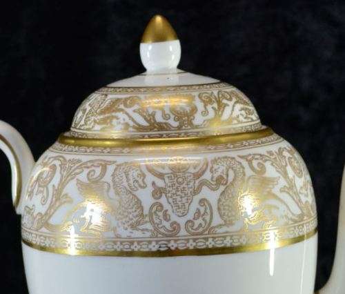 GOLDEN DRAGON FLORENTINE BY WEDGEWOOD - 17 PIECE COFFEE SET - from SUEZYT