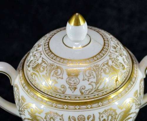 GOLDEN DRAGON FLORENTINE BY WEDGEWOOD - 17 PIECE COFFEE SET - from SUEZYT