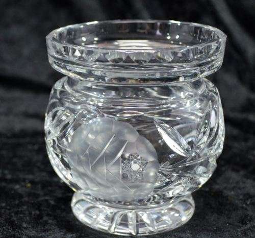 SMALL BUT HEAVY CUT CRYSTAL VASE - from SUEZYT