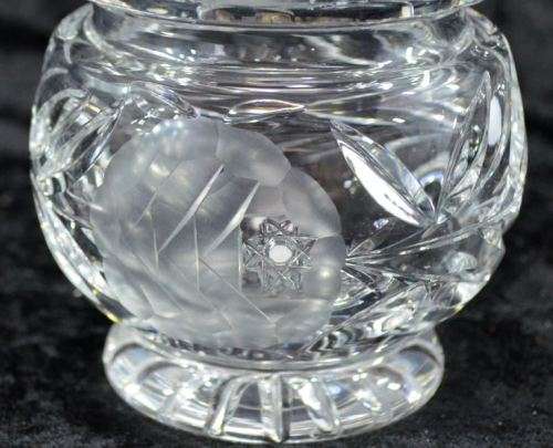 SMALL BUT HEAVY CUT CRYSTAL VASE - from SUEZYT
