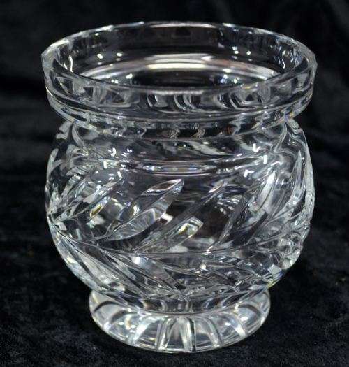 SMALL BUT HEAVY CUT CRYSTAL VASE - from SUEZYT
