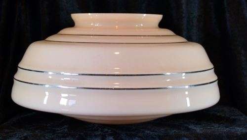 STUNNING PEARL PINK AND GOLD OLD FASHIONED GLASS CEILING SHADE - from SUEZYT