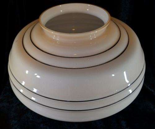 STUNNING PEARL PINK AND GOLD OLD FASHIONED GLASS CEILING SHADE - from SUEZYT