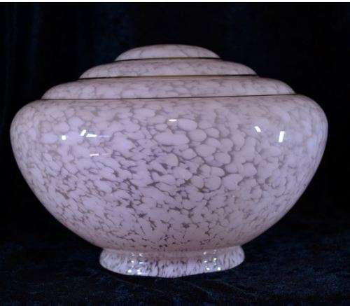 MOTTLED PEARL PINK AND GOLD OLD FASHIONED GLASS CEILING SHADE (2) - from SUEZYT