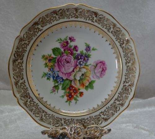 LIMOGES FLOWERS WITH GOLD PLATE - VINTAGE - from SUEZYT