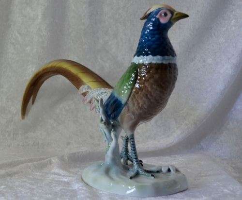 LARGE, STUNNING PORTUGUESE VISTA ALEGRE PHEASANT - VINTAGE - from SUEZYT