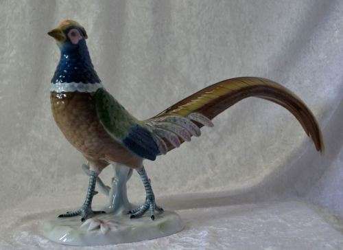 LARGE, STUNNING PORTUGUESE VISTA ALEGRE PHEASANT - VINTAGE - from SUEZYT