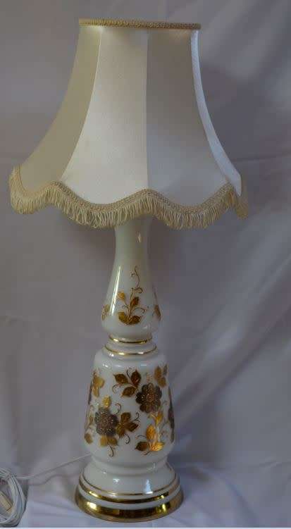 CZECH GLASS LAMP WITH SHADE - from SUEZYT
