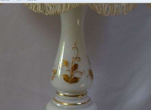 CZECH GLASS LAMP WITH SHADE - from SUEZYT