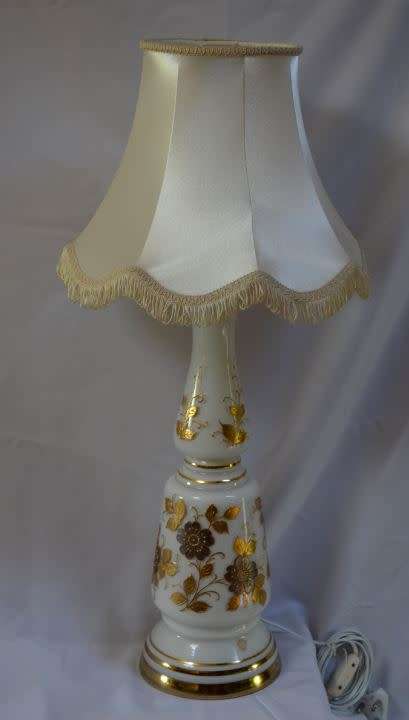 CZECH GLASS LAMP WITH SHADE - from SUEZYT