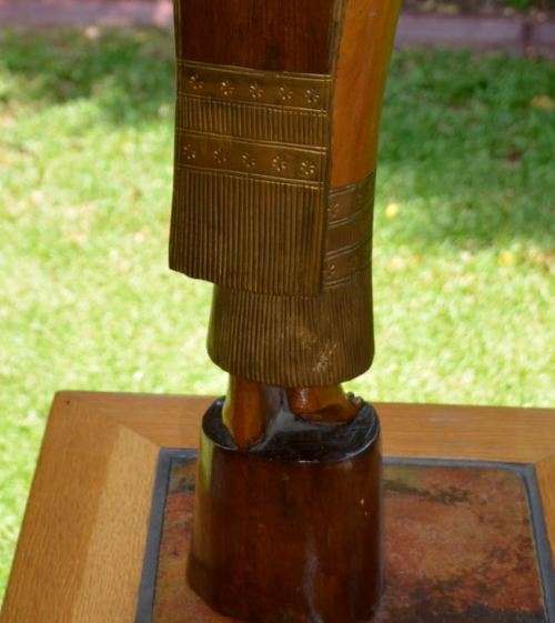 77CMS - THAI SAWASDEE HAND-CARVED LADY WELCOMING STATUE - from SUEZYT