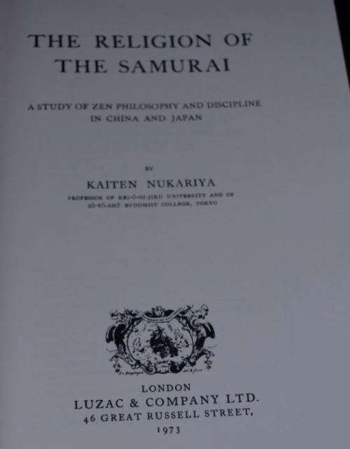 THE RELIGION OF THE SAMURAI - KAITEN NUKARIYA - from SUEZYT