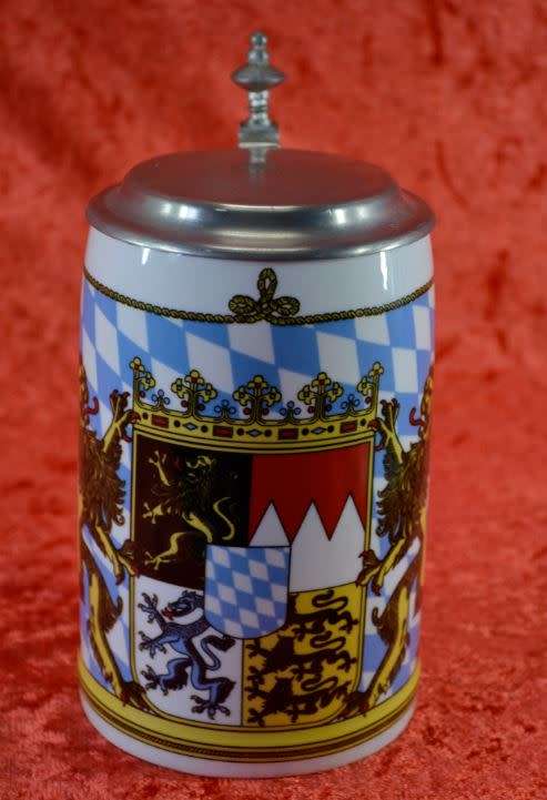VINTAGE PEWTER LIDDED STEIN APOLLO 15 COMMANDER AL WARDEN - from SUEZYT