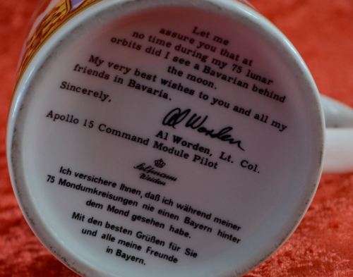 VINTAGE PEWTER LIDDED STEIN APOLLO 15 COMMANDER AL WARDEN - from SUEZYT