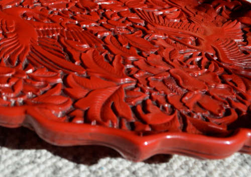 RESERVED FOR CULL1NGWORTH CHINESE CINNABAR PLATE - from SUEZYT