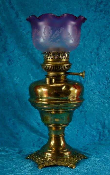 ANTIQUE BRASS PARAFFIN LAMP (MODIFIED) - from SUEZYT