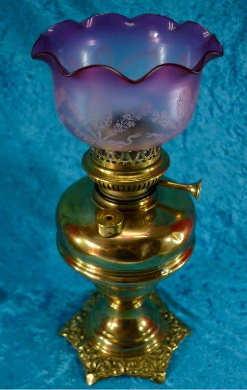 ANTIQUE BRASS PARAFFIN LAMP (MODIFIED) - from SUEZYT