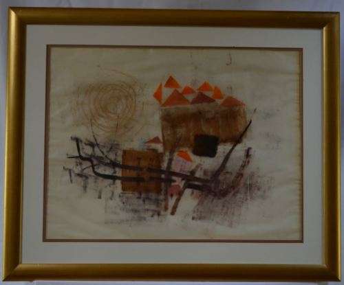 MASHA KRIVOPISHINA COMPOSITION OIL ON PAPER - from SUEZYT