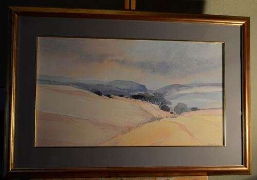 VERY LARGE RICHARD RENNIE ORIGINAL FRAMED UNDER GLASS WATERCOLOUR - from SUEZYT
