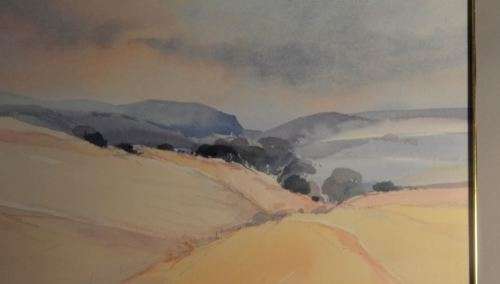 VERY LARGE RICHARD RENNIE ORIGINAL FRAMED UNDER GLASS WATERCOLOUR - from SUEZYT