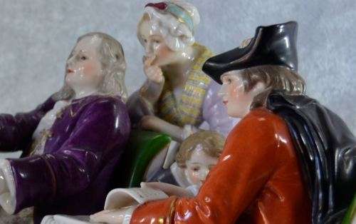 reserved for charles CAPODIMONTE VERY LARGE 8 FIGURINES SIGNED SCULPTURE - VINTAGE - from SUEZYT