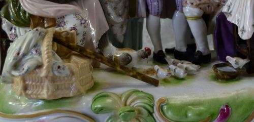 reserved for charles CAPODIMONTE VERY LARGE 8 FIGURINES SIGNED SCULPTURE - VINTAGE - from SUEZYT