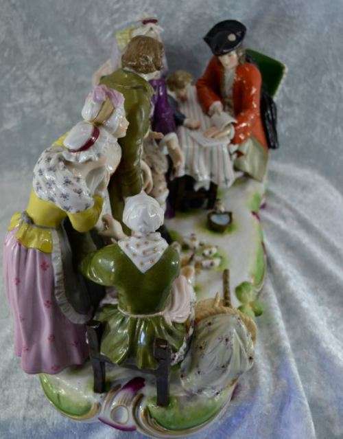 reserved for charles CAPODIMONTE VERY LARGE 8 FIGURINES SIGNED SCULPTURE - VINTAGE - from SUEZYT