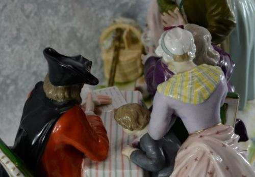 reserved for charles CAPODIMONTE VERY LARGE 8 FIGURINES SIGNED SCULPTURE - VINTAGE - from SUEZYT