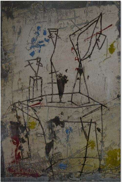 ABSTRACT PRINT - STICK PEOPLE - from SUEZYT