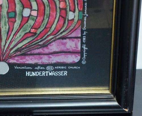 reserved for julie HUNDERTWASSER FRAMED BEHIND GLASS PRINT - from SUEZYT