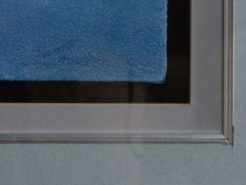 ABSTRACT PRINT - BLUE AND SILVER - from SUEZYT