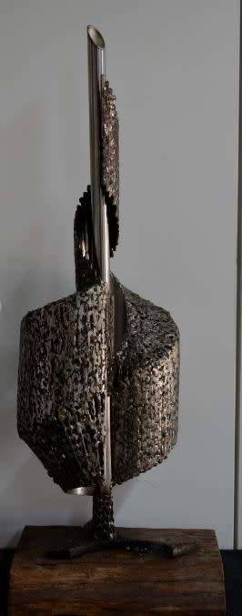 RESERVED"COMPOSITION IN STAINLESS STEEL II" SCULPTURE BY EDDIE HEYNEKE - from SUEZYT "free shipping"