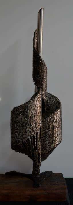 RESERVED"COMPOSITION IN STAINLESS STEEL II" SCULPTURE BY EDDIE HEYNEKE - from SUEZYT "free shipping"