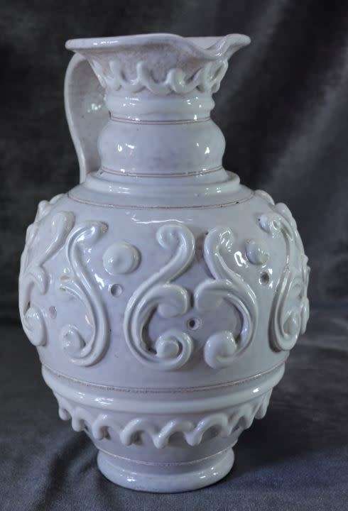 ITALIAN WHITE POTTERY JUG - from SUEZYT