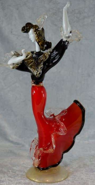 reserved for LOLA - MURANO GLASS FLAMENCO DANCER FIGURINE - From SUEZYT