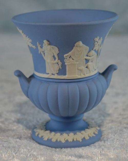 WEDGWOOD VASE - BLUE JASPER WARE - from SUEZYT