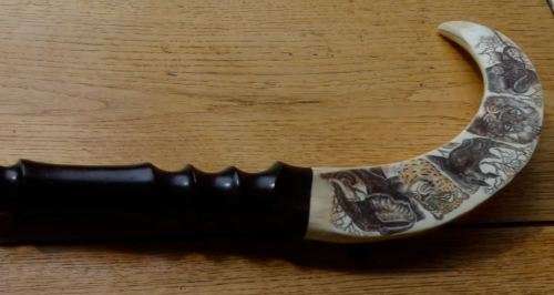 reserved for TITUS - WALKING STICK BONE HANDLE - from SUEZYT