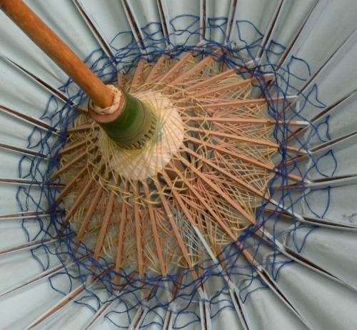 VINTAGE ORIENTAL OIL-PAPER UMBRELLA - from SUEZYT