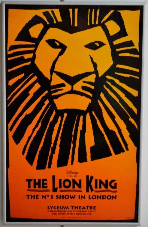THE LION KING -  VINTAGE FRAMED POSTER (N0 GLASS) - from SUEZYT