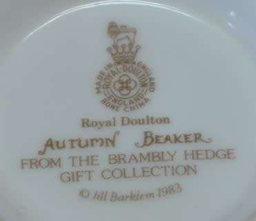ROYAL DOULTON BRAMBLY HEDGE "AUTUMN BEAKER" - from SUEZYT