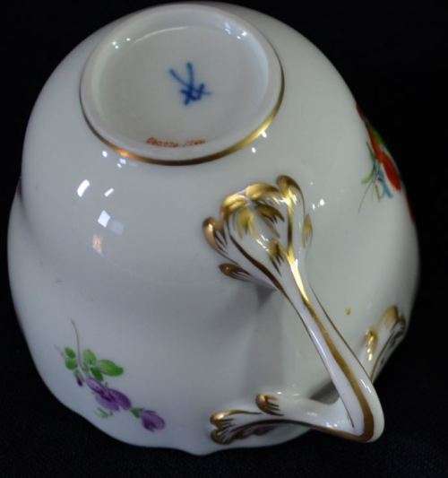 ANTIQUE MEISSEN FLORAL DEMITASSE DUO (#1) - from SUEZYT