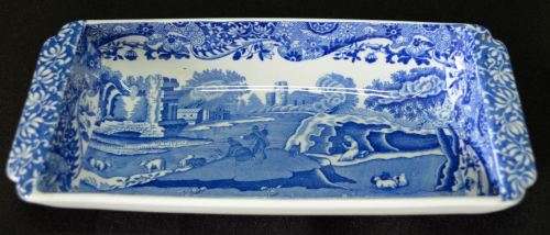 COPELAND SPODE BLUE "ITALIAN" OBLONG SANDWICH PLATE - from SUEZYT