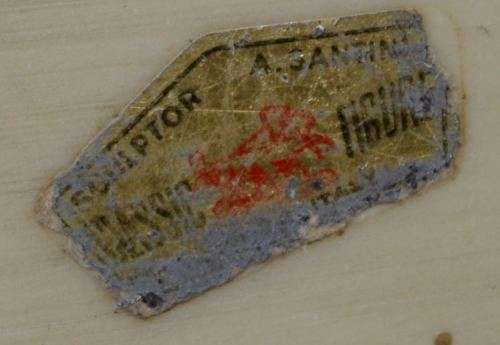 A. SANTINI  ALABASTER OWL FIGURINE - ITALY  - from SUEZYT