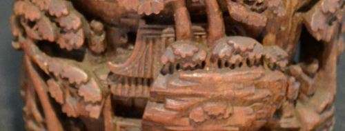 CHINESE BRUSH POT - ANTIQUE BAMBOO - from SUEZYT