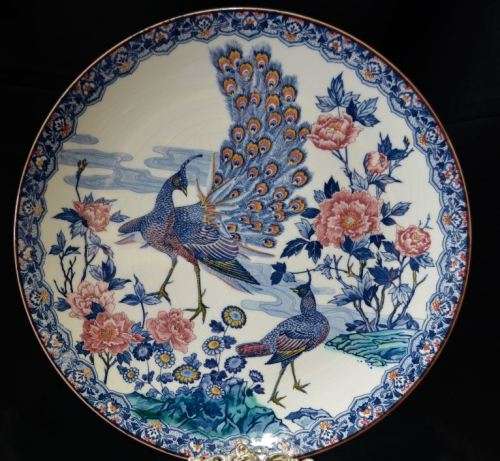 LARGE IMARI CHARGER WITH PEACOCKS -33CMS - from SUEZYT