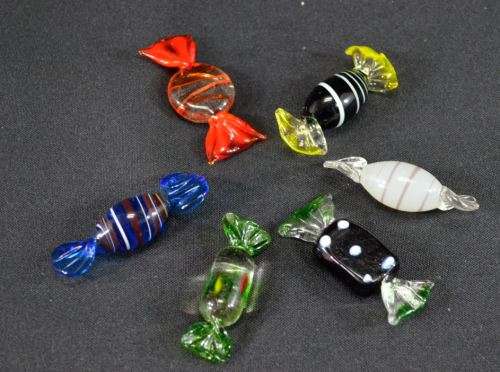 GENUINE MURANO GLASS SWEETS #1 - SET OF 6 - from SUEZYT