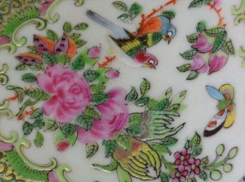 CHINESE ANTIQUE EXPORT PORCELAIN ROSE MEDALLION DISH - from SUEZYT