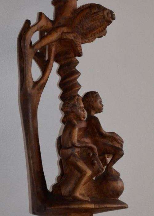 reserved of Titus NYAMI NYAMI CARVED WALKING STICK - ZIMBABWE - from SUEZYT