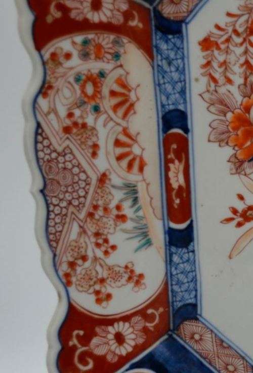 ANTIQUE JAPANESE IMARI SQUARE CHARGER - from SUEZYT