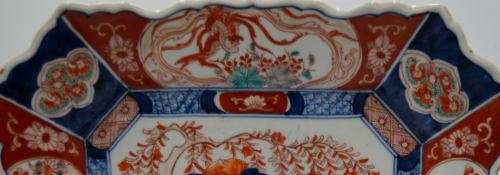 ANTIQUE JAPANESE IMARI SQUARE CHARGER - from SUEZYT